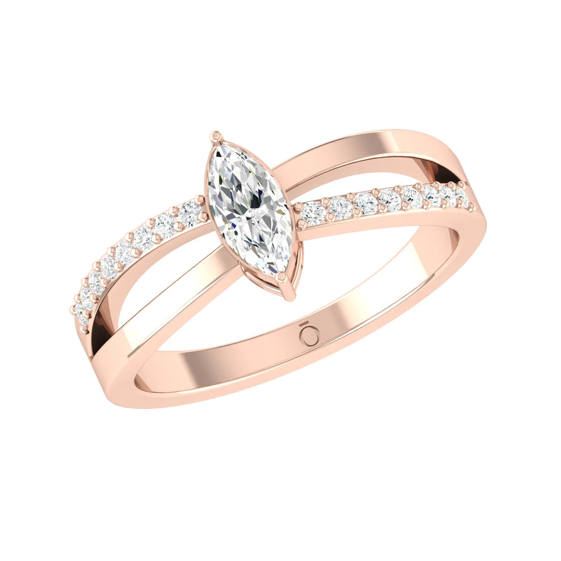 Butterfly Charm Rose Gold Lab Grown Diamond