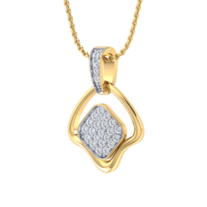 Yellow Gold Diamond Pendant - Simple Splendor [yg]