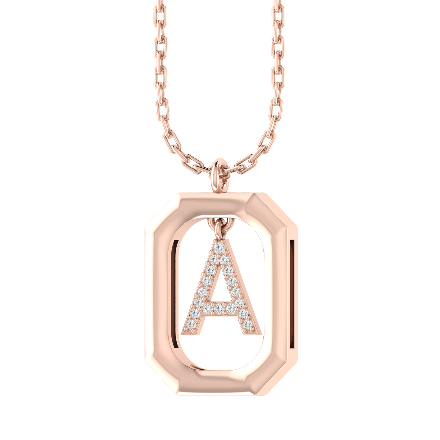 A - Alphabet Diamond Pendant
