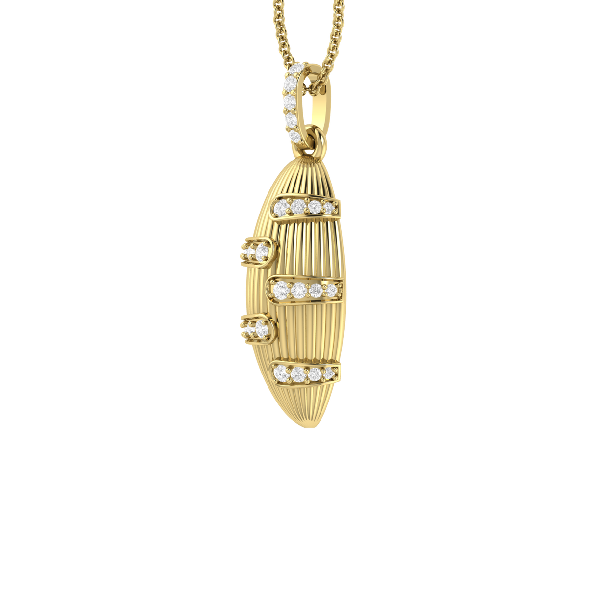 Yellow Gold Diamond Pendant - Graceful Glamour [yg]