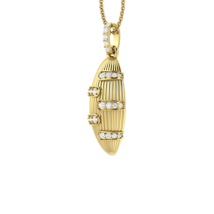Yellow Gold Diamond Pendant - Graceful Glamour [yg]