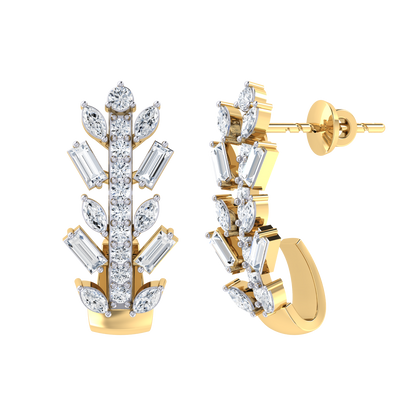 Yellow Gold Diamond Earrings - Precious Piece [yg]