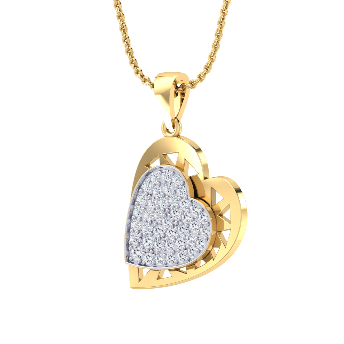 Yellow Gold Diamond Pendant - Refined Glam [yg]