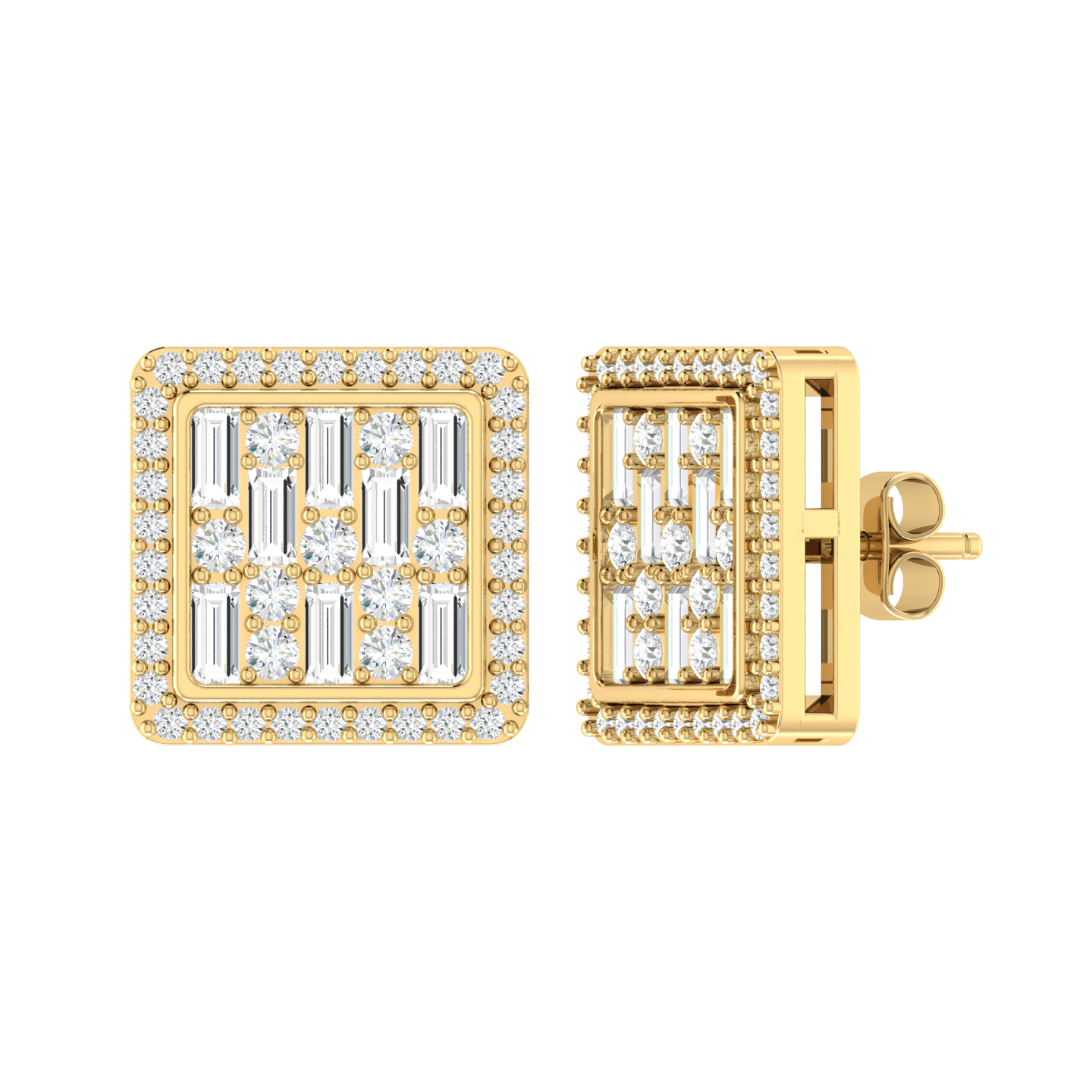 Yellow Gold Diamond Earrings - Scarlet Majesty [yg]