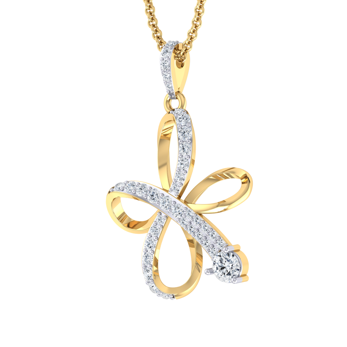 Yellow Gold Diamond Pendant - Subtle Radiance [yg]