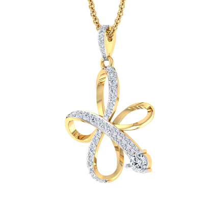 Yellow Gold Diamond Pendant - Subtle Radiance [yg]