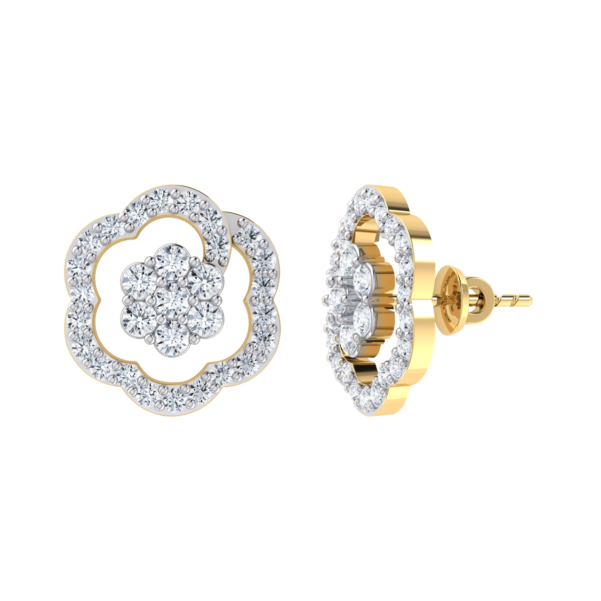 Yellow Gold Diamond Earrings - The Desired [yg]