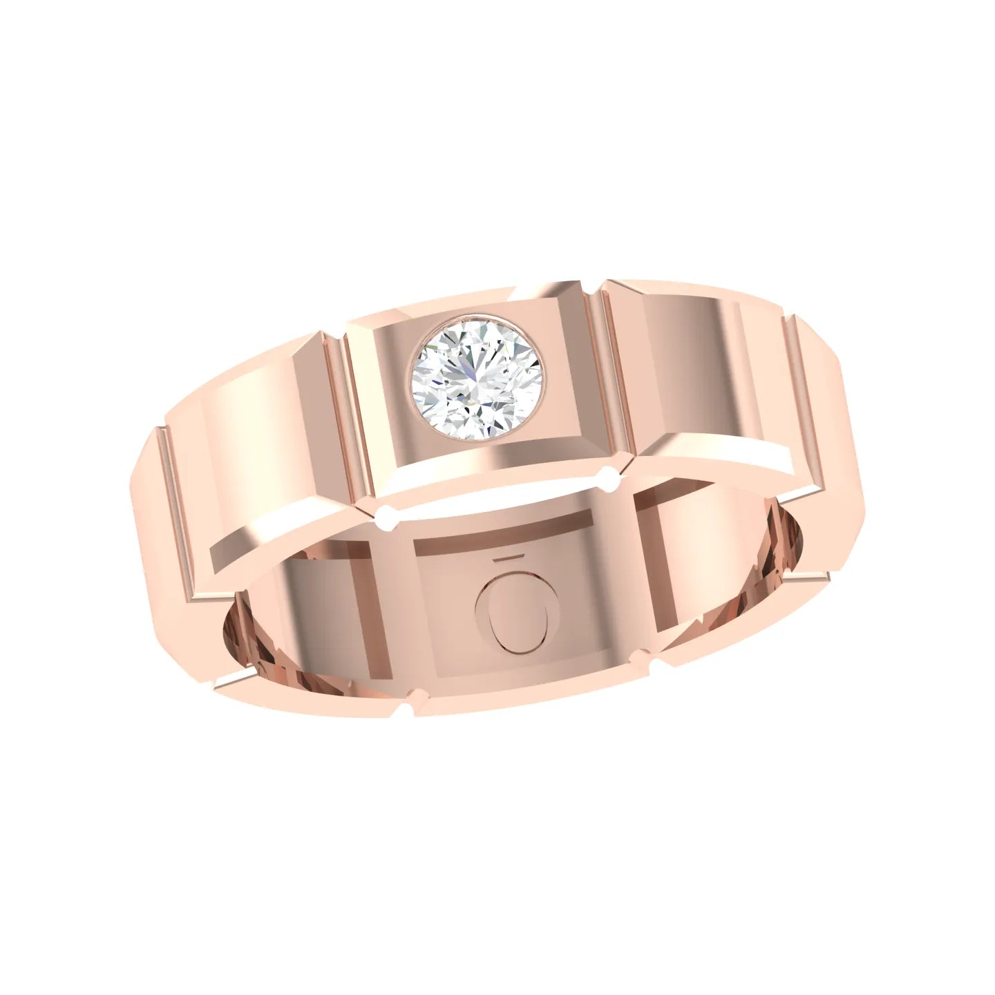Rose Gold Diamond Ring - Radiant Mosaic [rg]