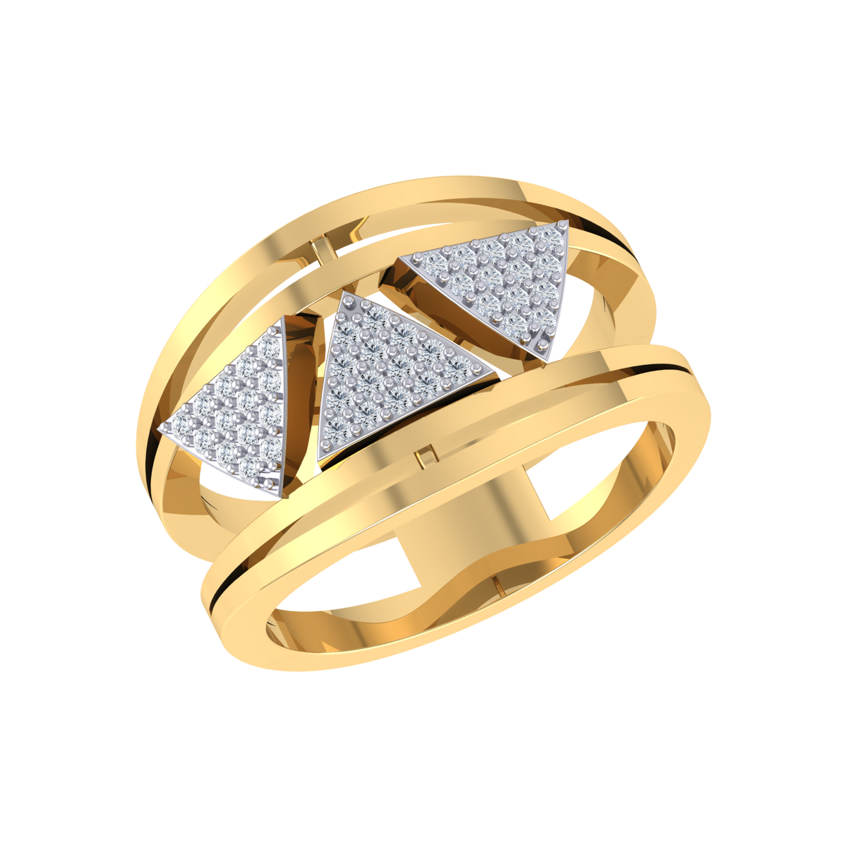 Coral Cascade Yellow Gold Lab Grown Diamond Ring [yg]