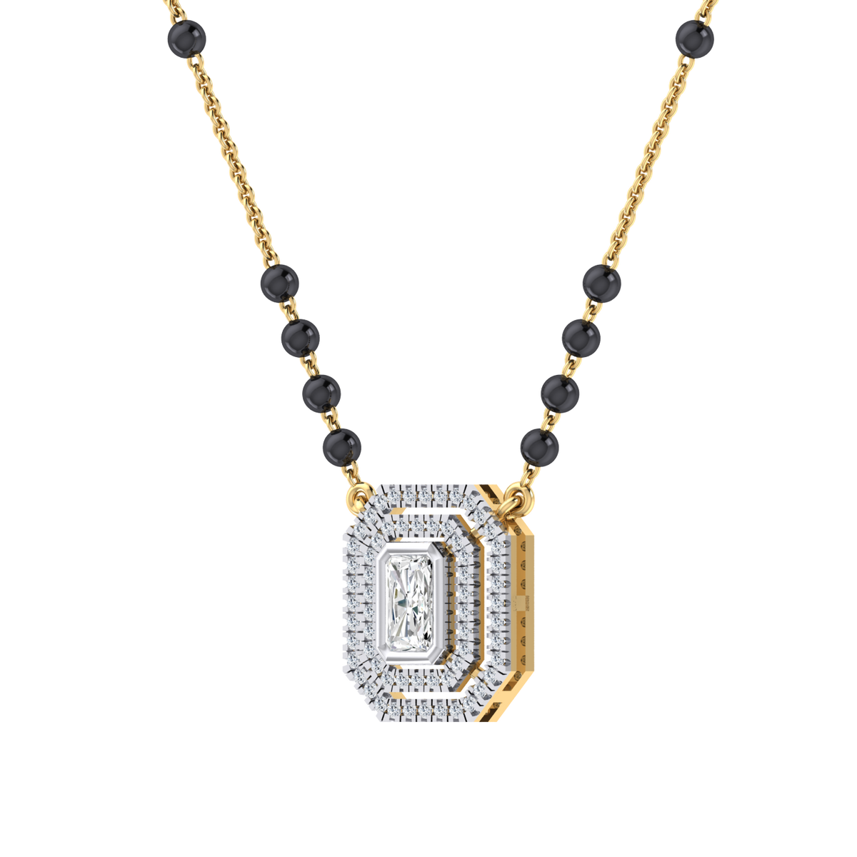Yellow Gold Diamond Mangalsutra - Regal Brilliance [yg]