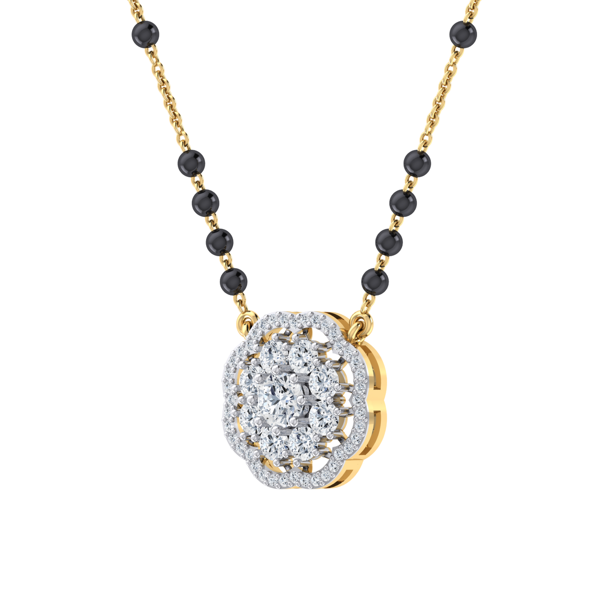 Yellow Gold Diamond Mangalsutra - Royal Luminescence [yg]