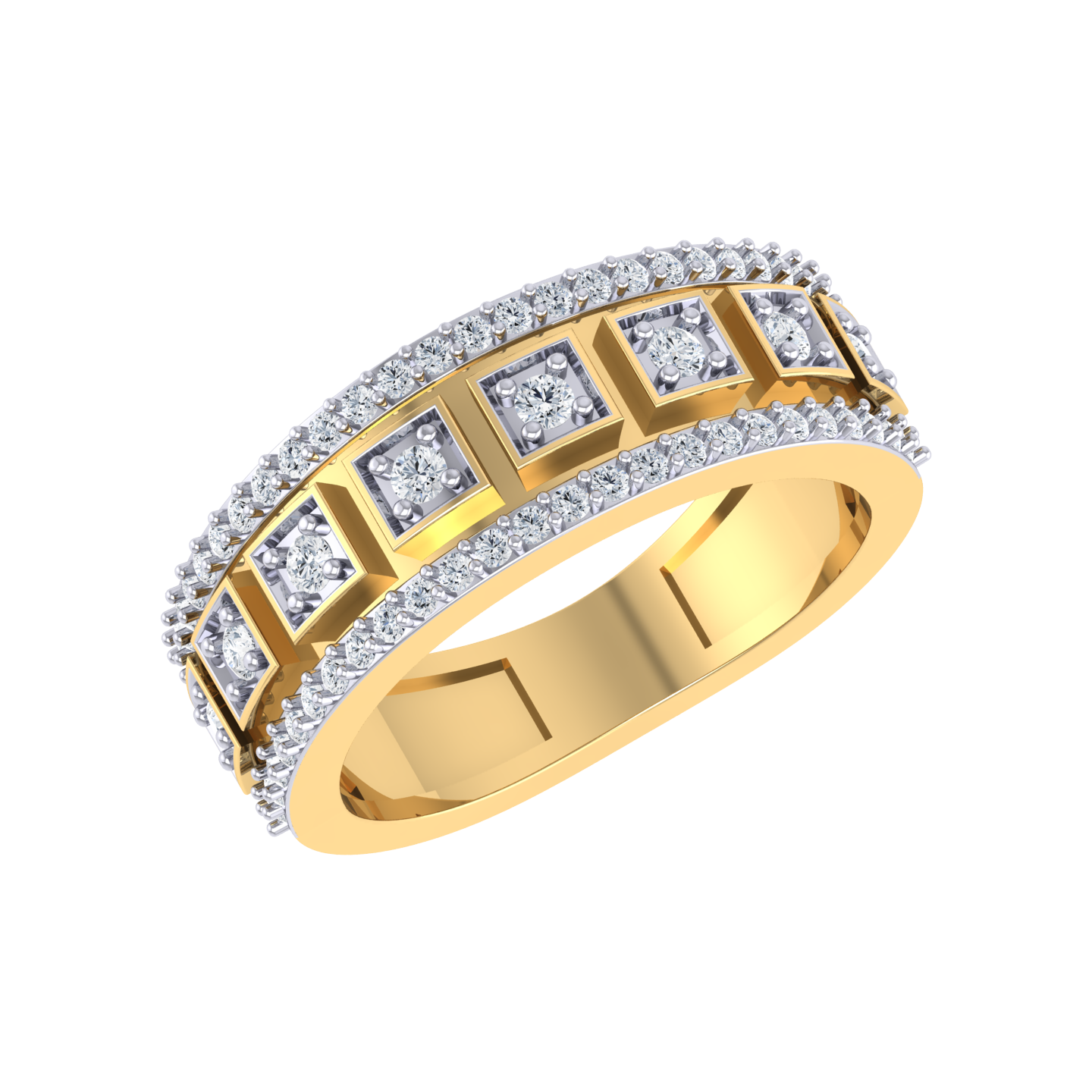 Yellow Gold Diamond Ring - Serenity Sparkle  [yg]