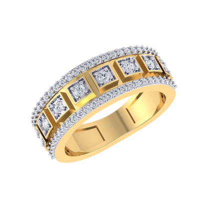 Yellow Gold Diamond Ring - Serenity Sparkle  [yg]
