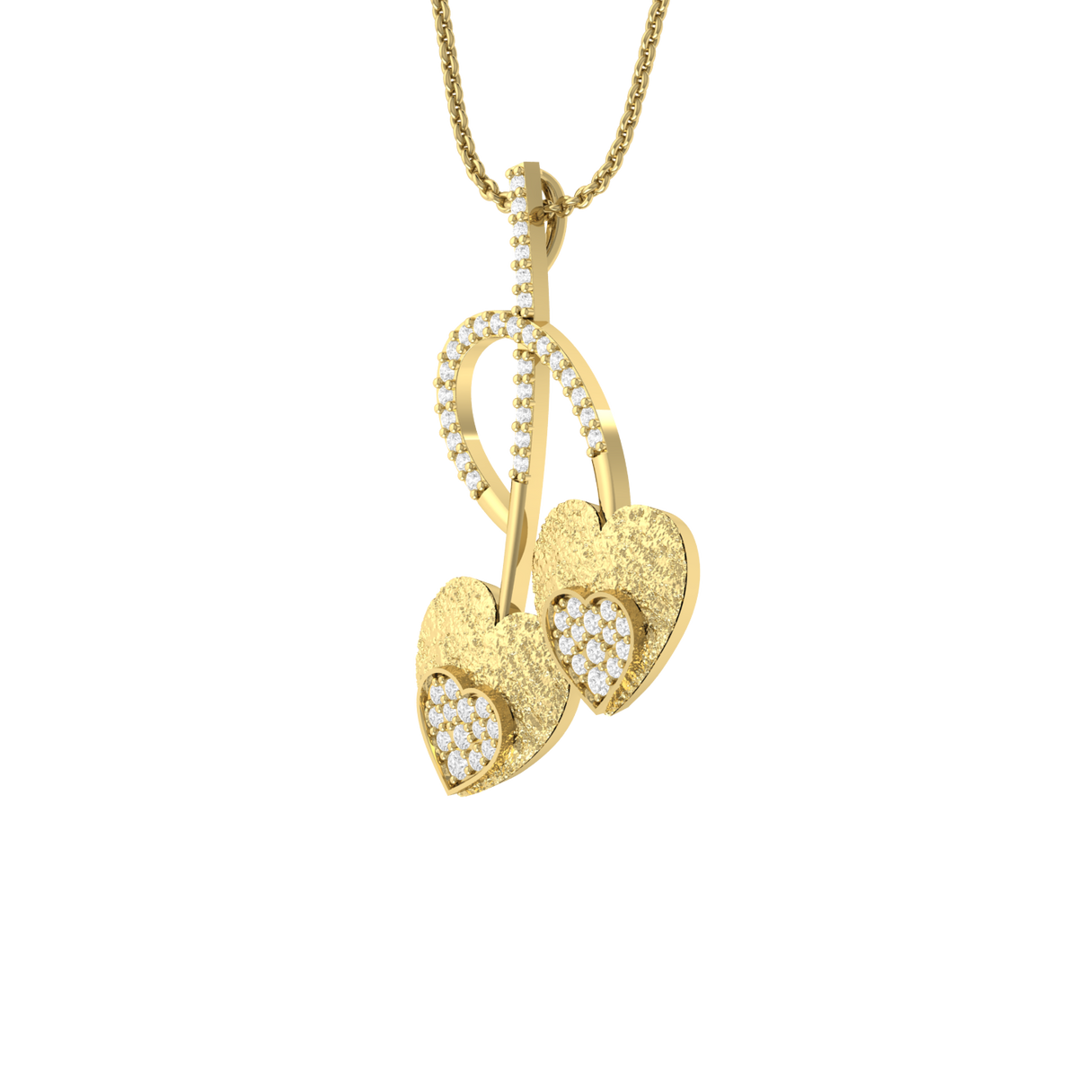 Yellow Gold Diamond Pendant - Petite Sparkle [yg]