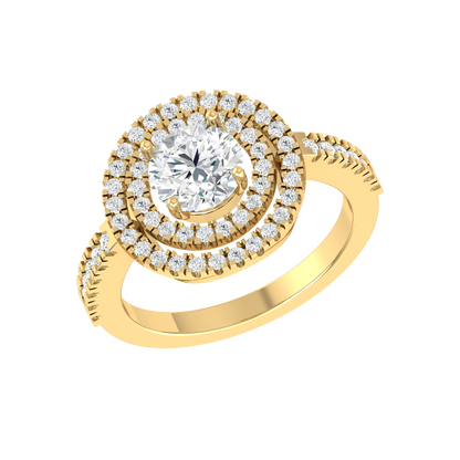 Elegance Personified Yellow Gold Lab Grown Diamond Ring  [yg]