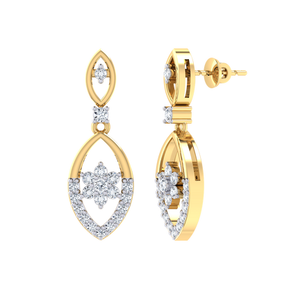 Yellow Gold Diamond Earrings - Sparkling Memory [yg]