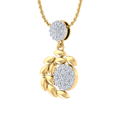 Yellow Gold Diamond Pendant - Serene Spark [yg]