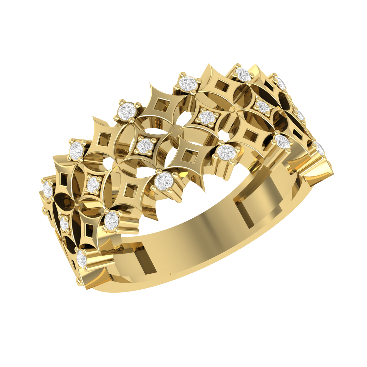 Yellow Gold Customised Diamond Ring - Made to Shine  [yg]