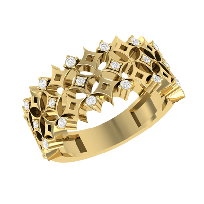Yellow Gold Customised Diamond Ring - Made to Shine  [yg]