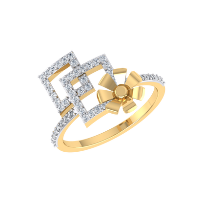 Yellow Gold Diamond Ring  - Tranquil Twilight [yg]