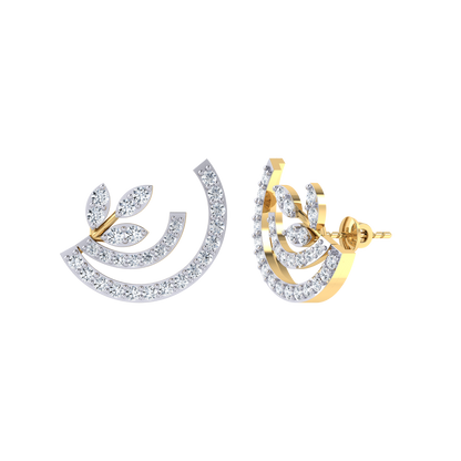 Yellow Gold Diamond Earrings - Blossom Baubles [yg]