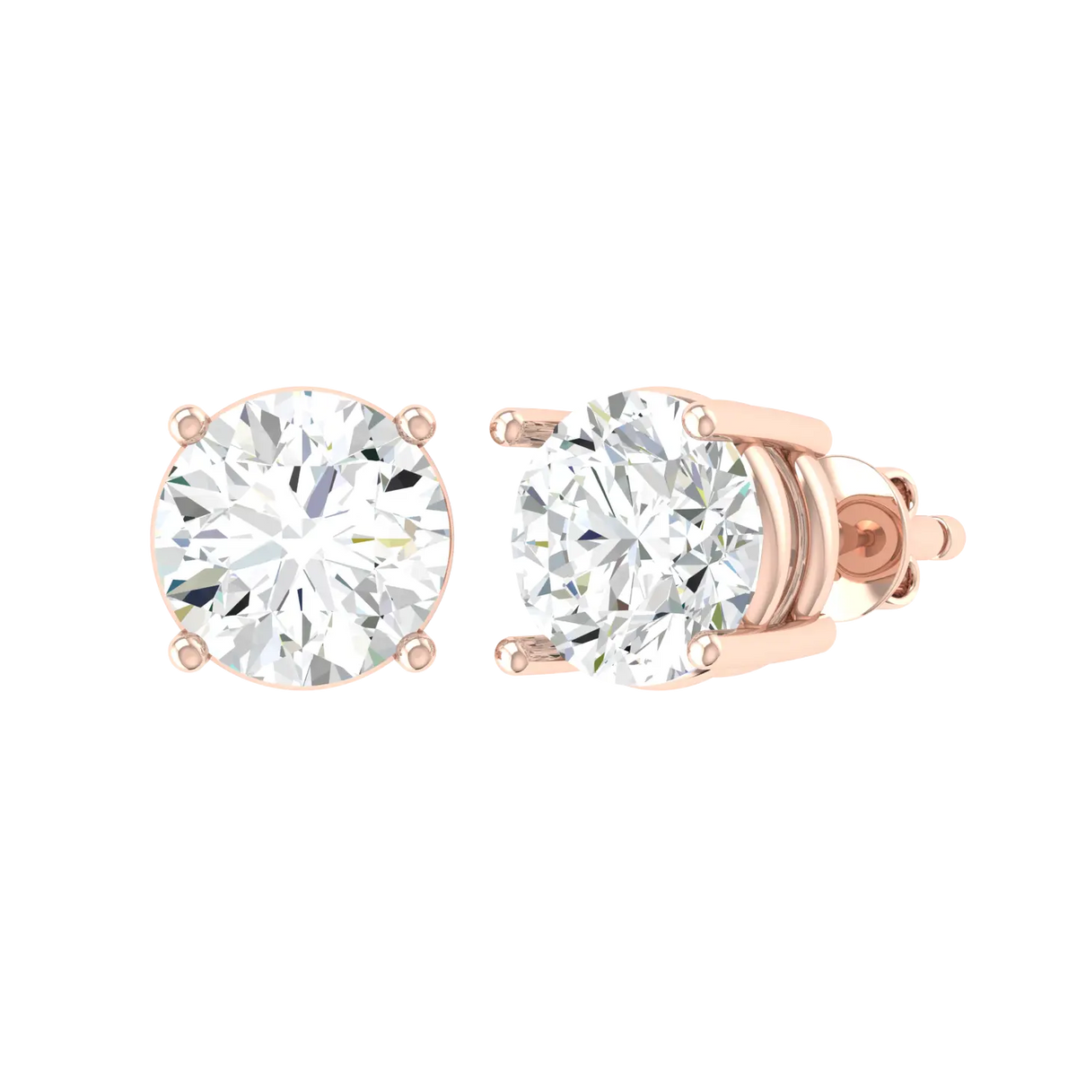 Rose Gold Diamond Earrings - Timeless Sparkle 0.3cts [rg]