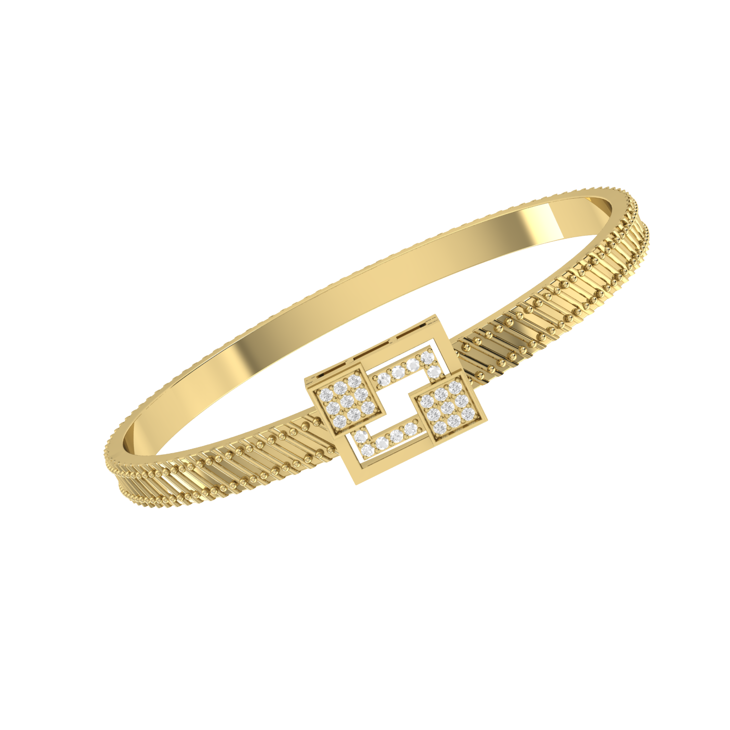 Yellow Gold Diamond Bracelet - Princess Spark [yg]