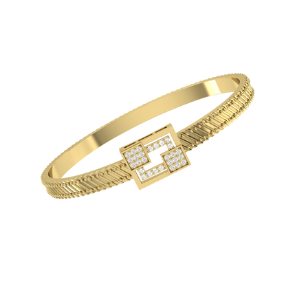 Yellow Gold Diamond Bracelet - Princess Spark [yg]