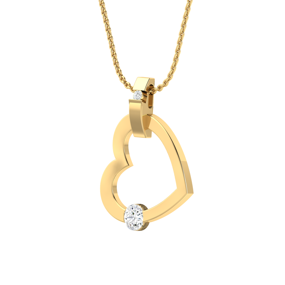 Yellow Gold Diamond Pendant - Infinite Passion [yg]