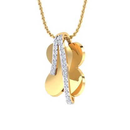 Yellow Gold Diamond Pendant - Graceful Glow [yg]