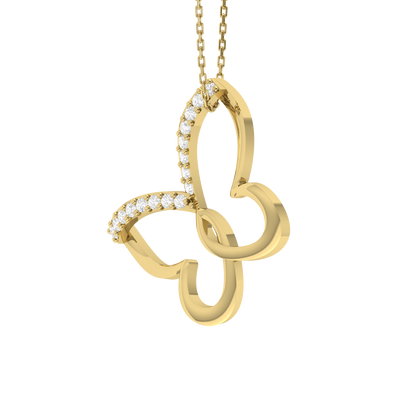 Yellow Gold Diamond Pendant - Radiant Monarch [yg]