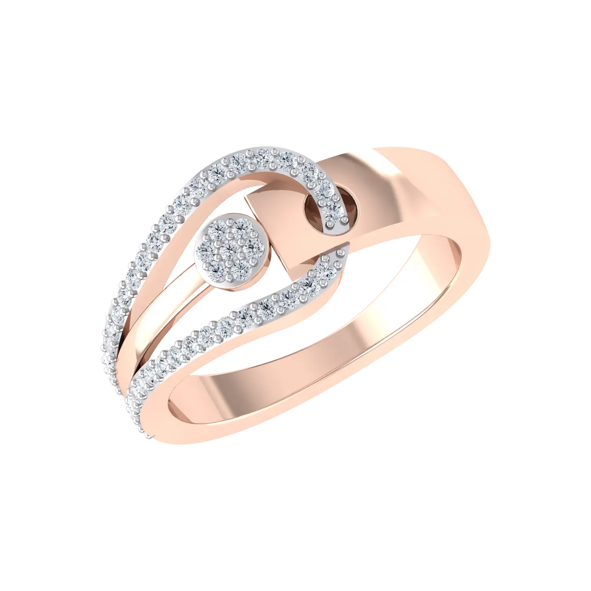 Aurora adorn Rose Gold Lab Grown Diamond Ring [rg]