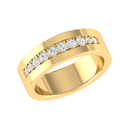 Yellow Gold Diamond Ring - Halo Curve [yg]