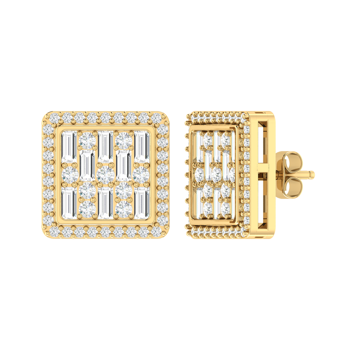 Yellow Gold Diamond Earrings - Scarlet Majesty [yg]