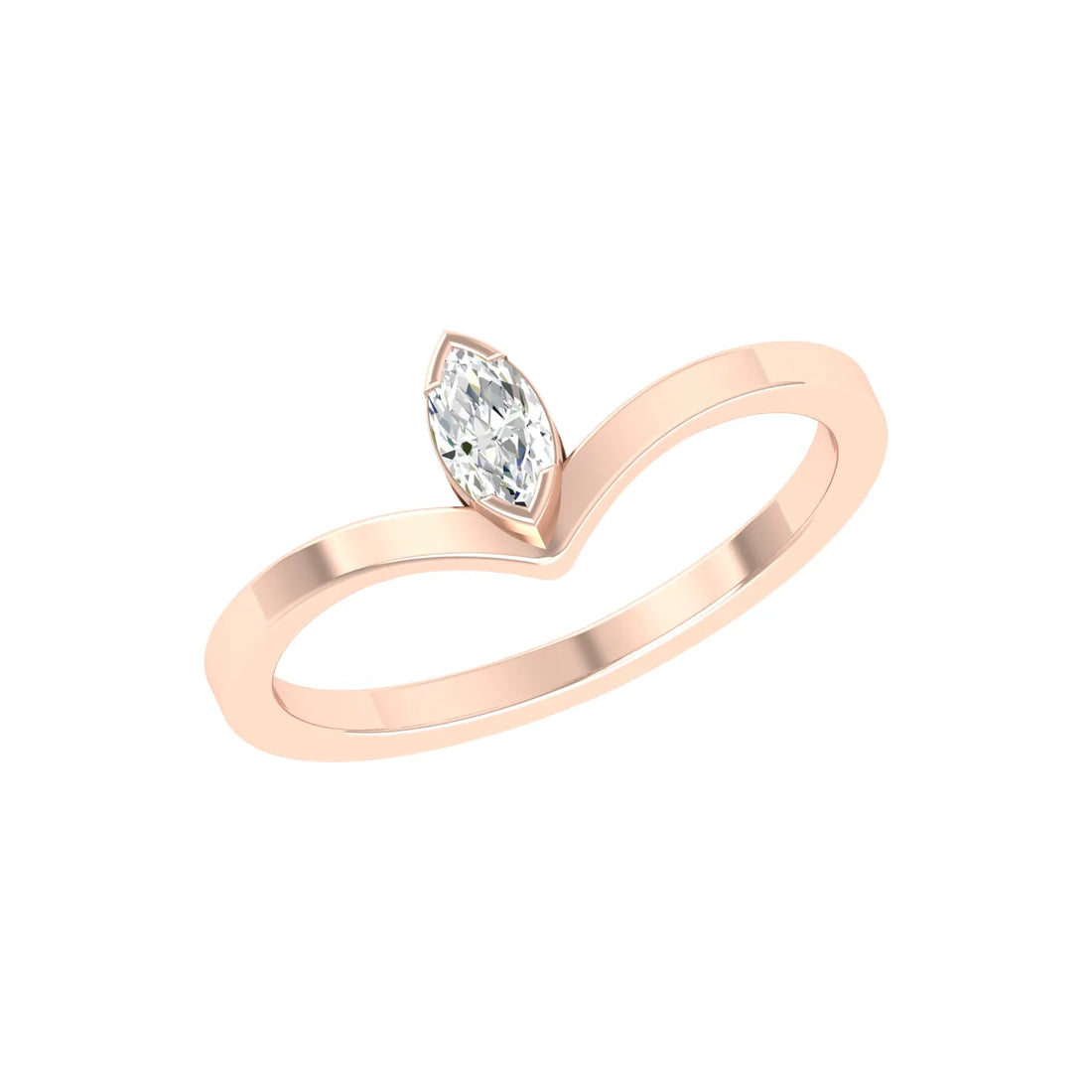 Scarlet Embrace Rose Gold Lab Grown Diamond