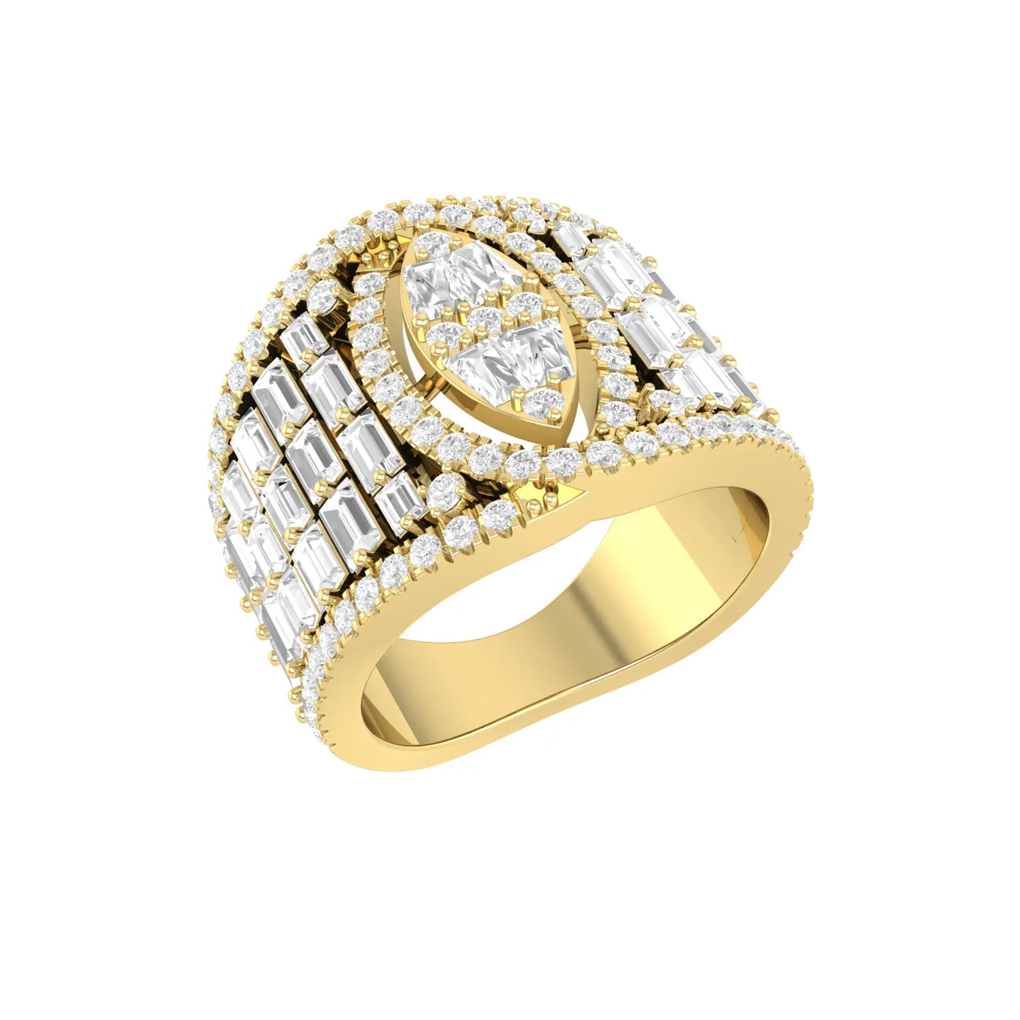 Yellow Gold Diamond Ring - Celestial Drop [yg]