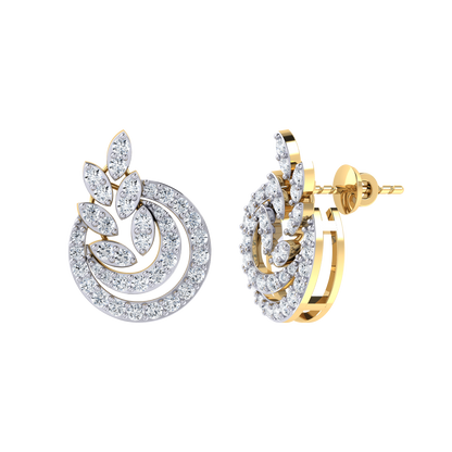 Yellow Gold Diamond Earrings - Luminous Loops [yg]