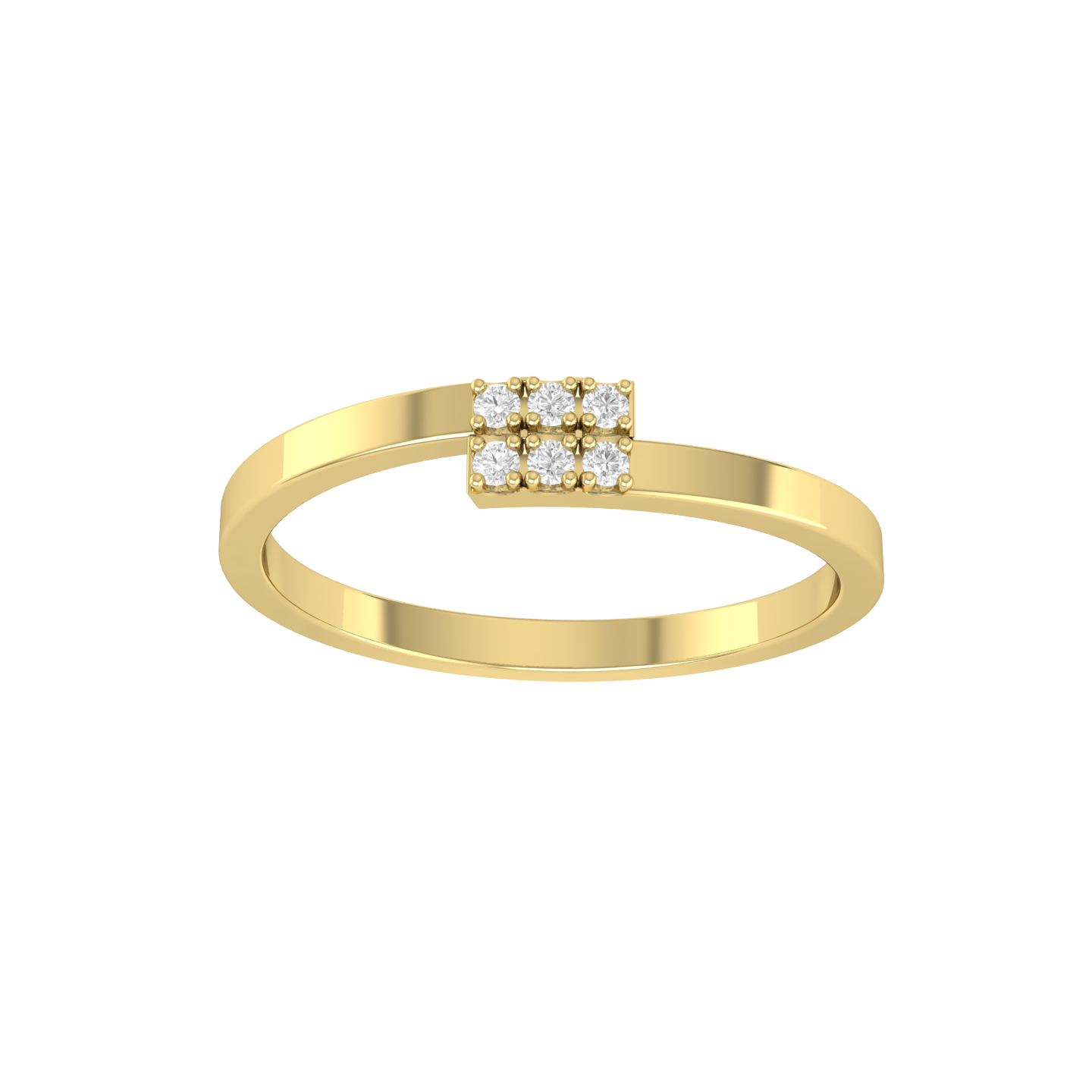Yellow Gold Lab Grown Diamond Ring - Band Bonanza [yg]