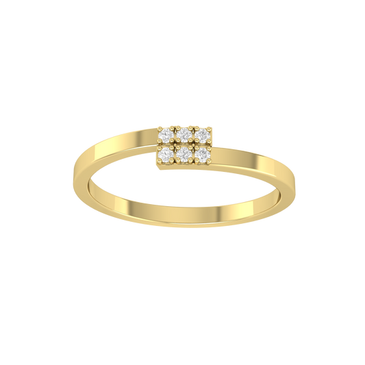 Yellow Gold Lab Grown Diamond Ring - Band Bonanza [yg]