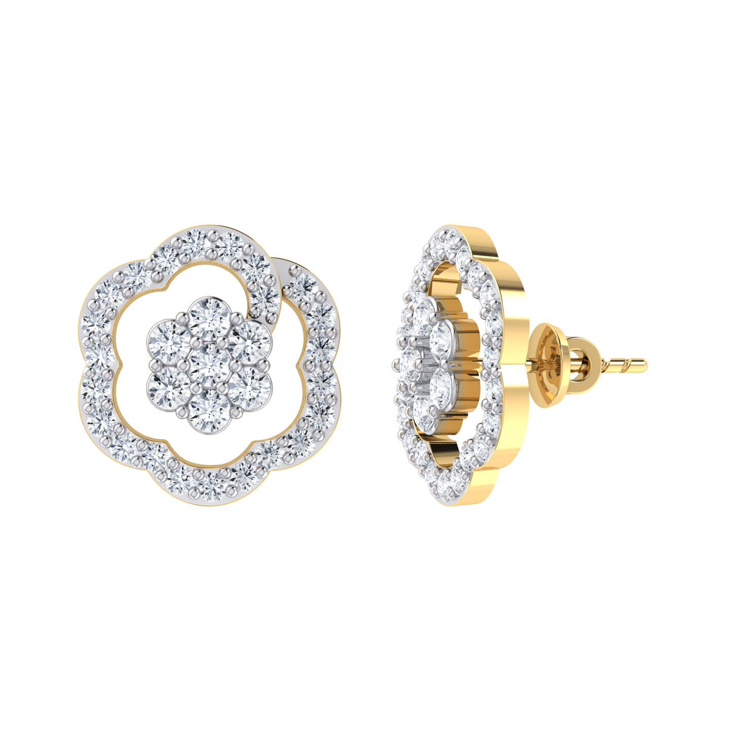 Yellow Gold Diamond Earrings - The Desired [yg]
