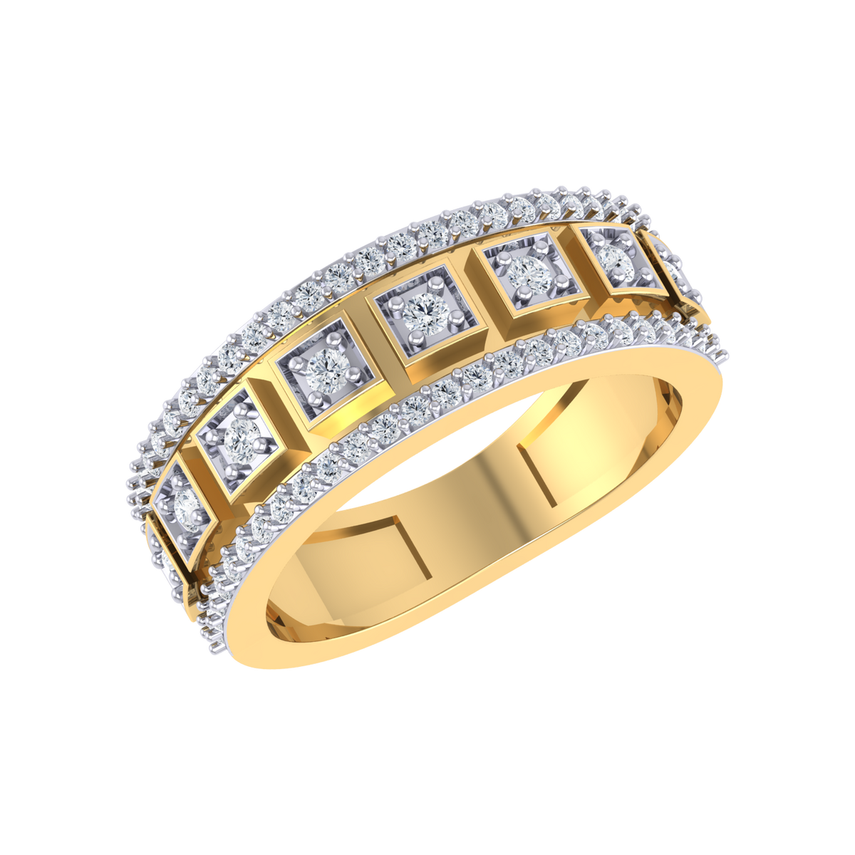 Yellow Gold Diamond Ring - Serenity Sparkle  [yg]