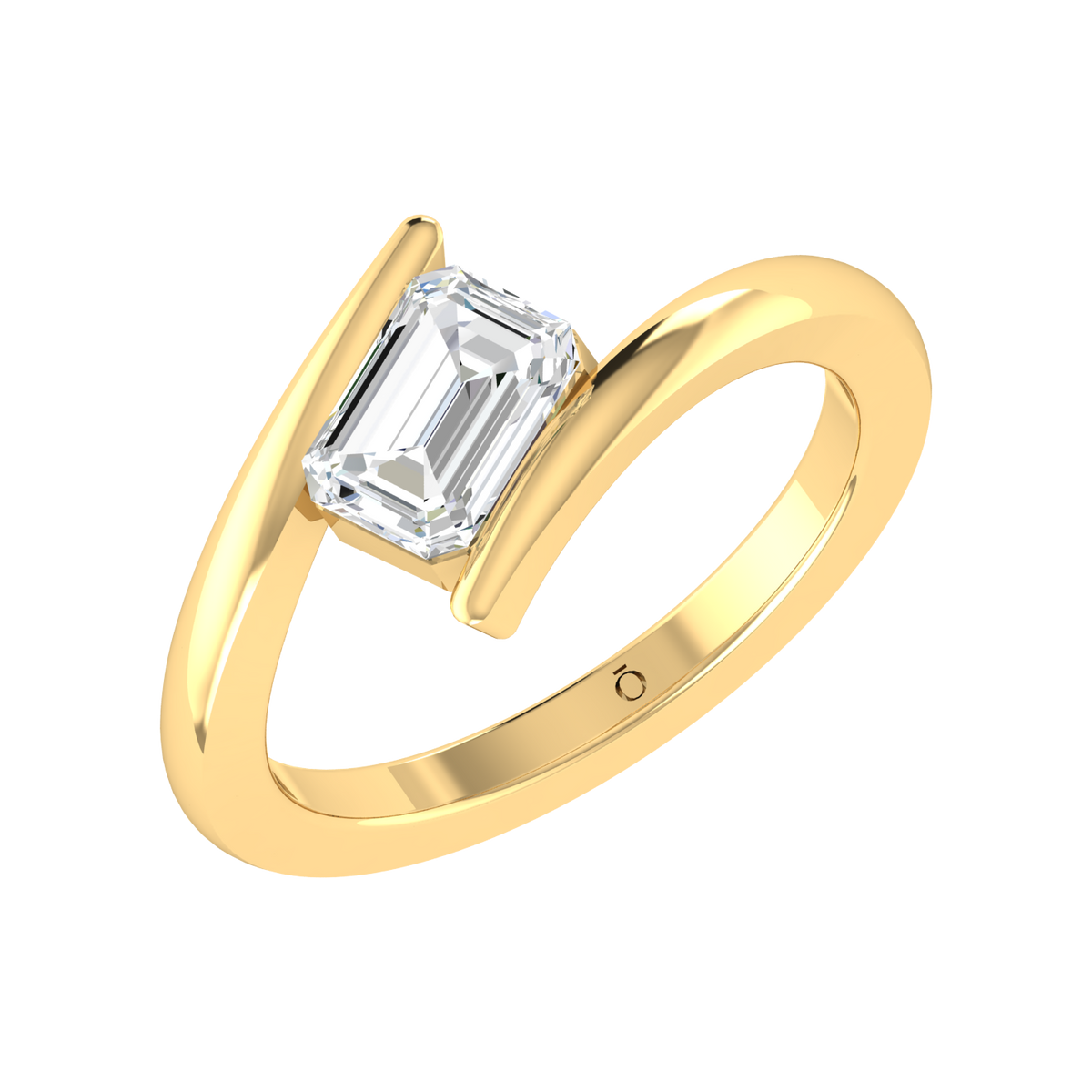 Emerald Grace Yellow Gold Lab Grown Diamond Ring [yg]