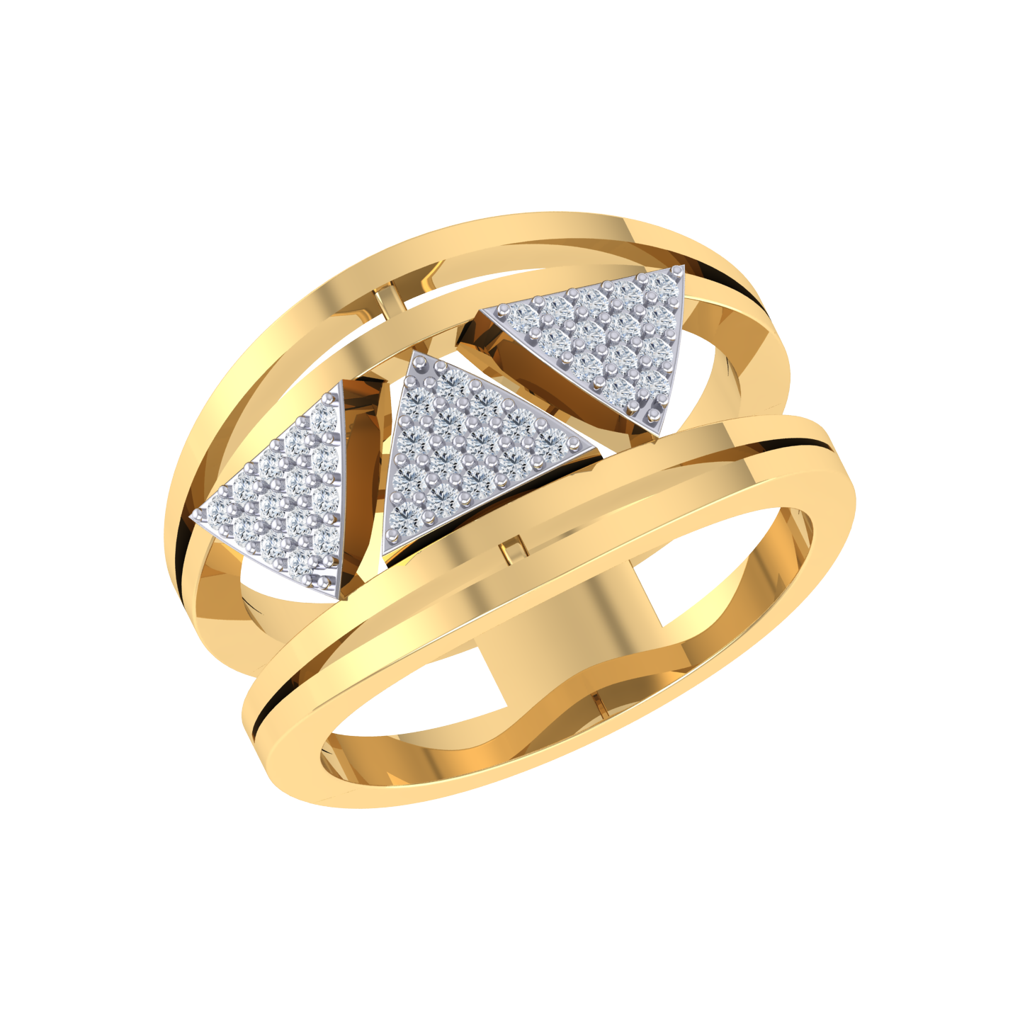 Coral Cascade Yellow Gold Lab Grown Diamond Ring [yg]