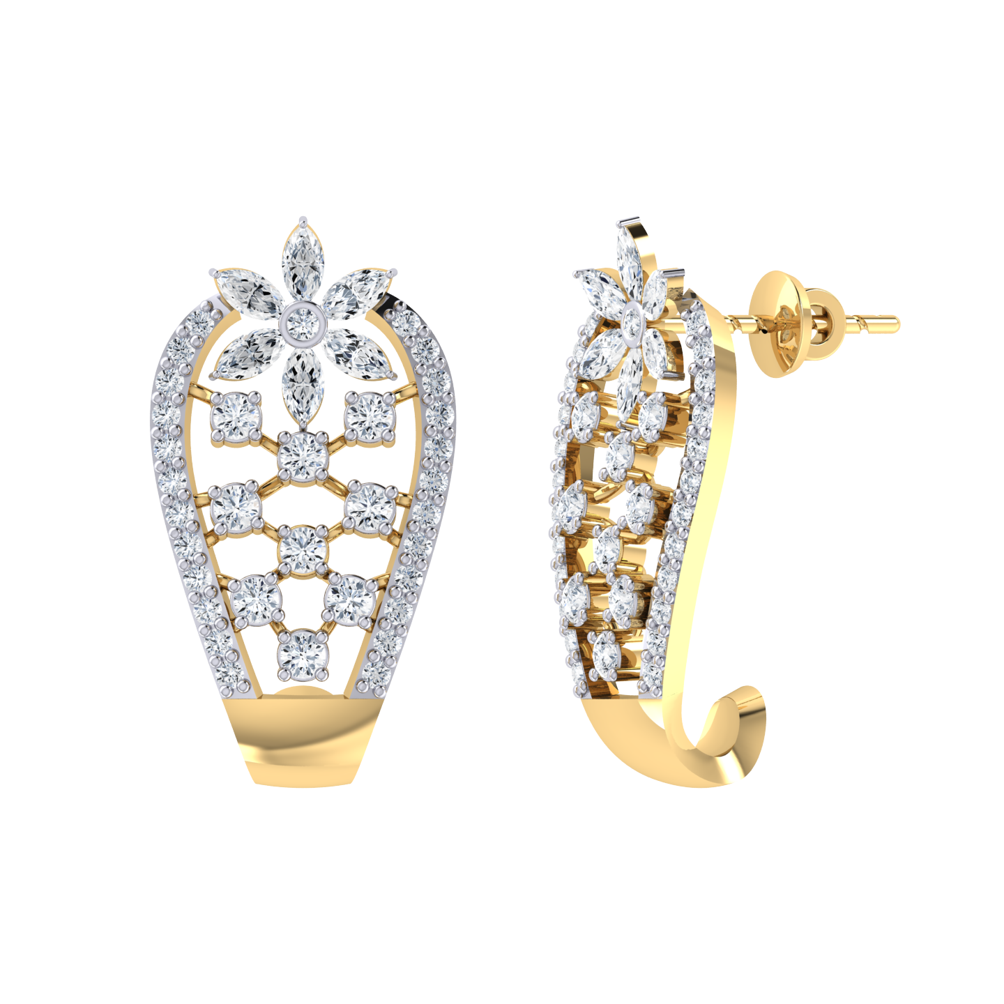 Yellow Gold Diamond Earrings - Made in Heaven [yg]
