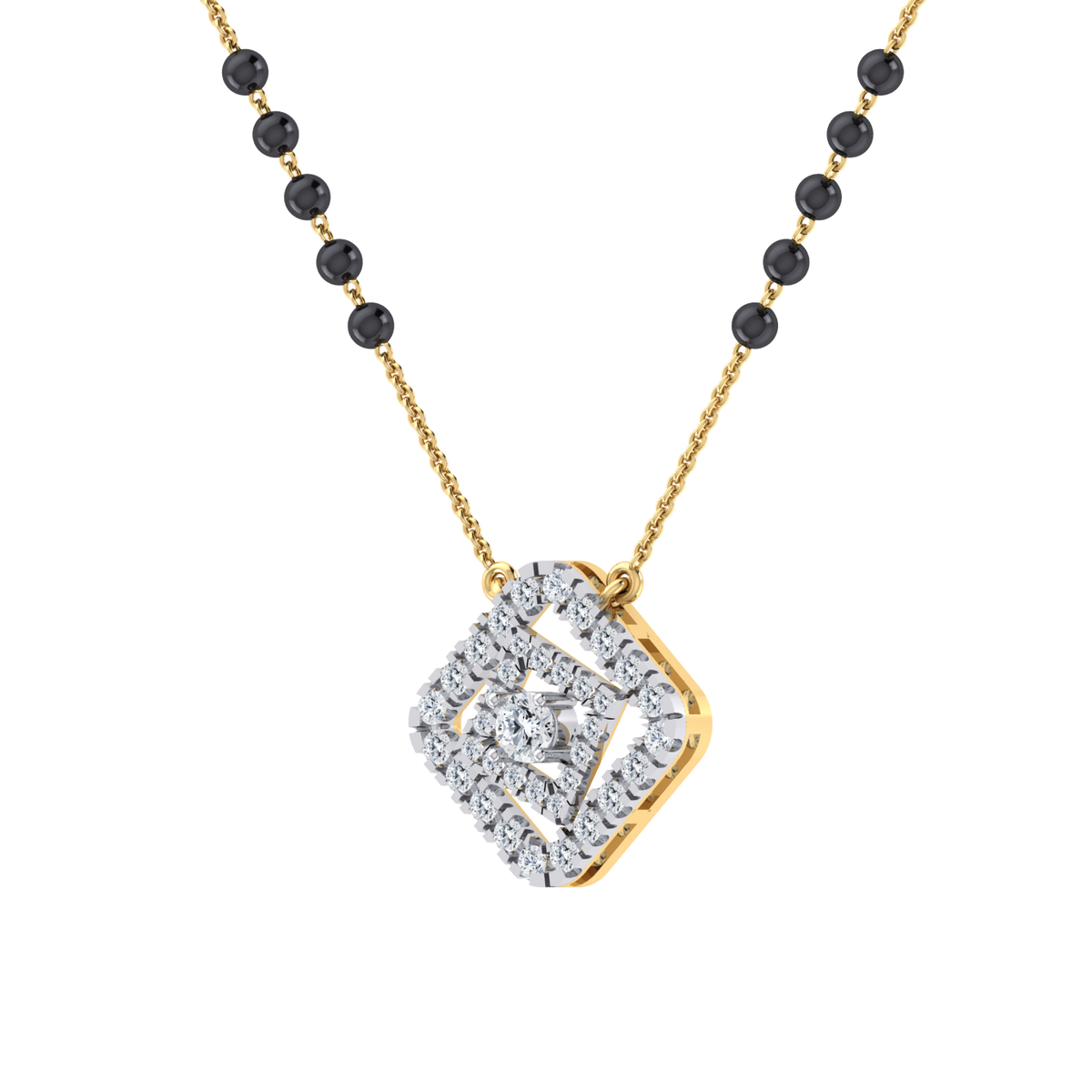 Yellow Gold Diamond Mangalsutra - Timeless Grace [yg]