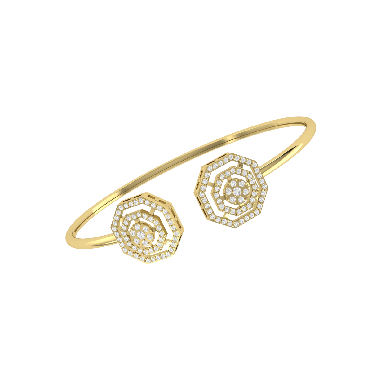 Yellow Gold Diamond Bracelet - Majestic Gleam [yg]