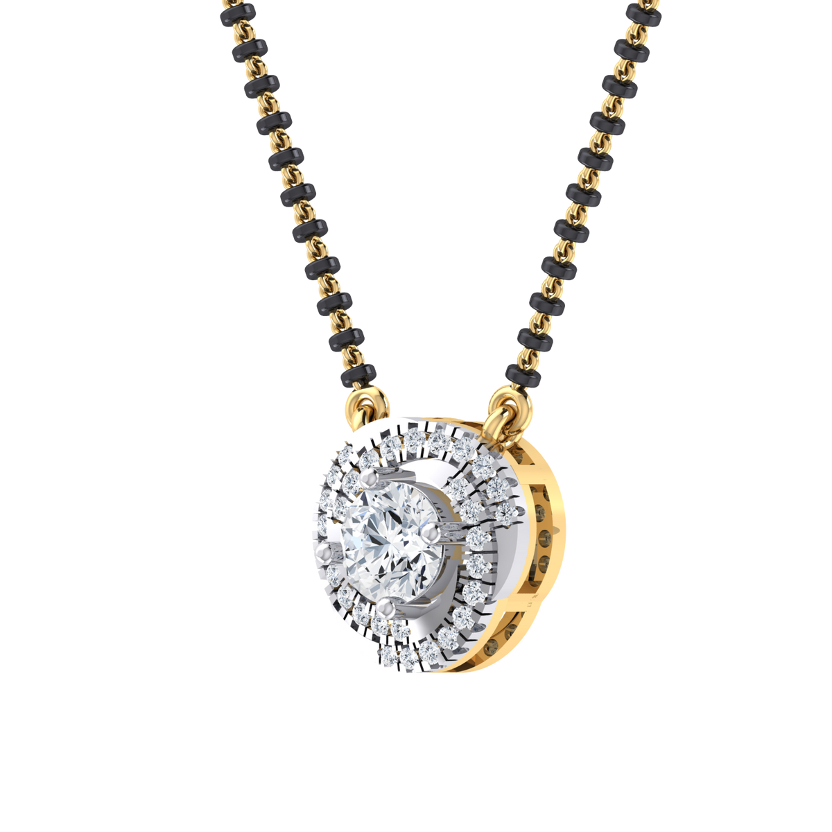 Yellow Gold Diamond Mangalsutra - Radiant Vows [yg]