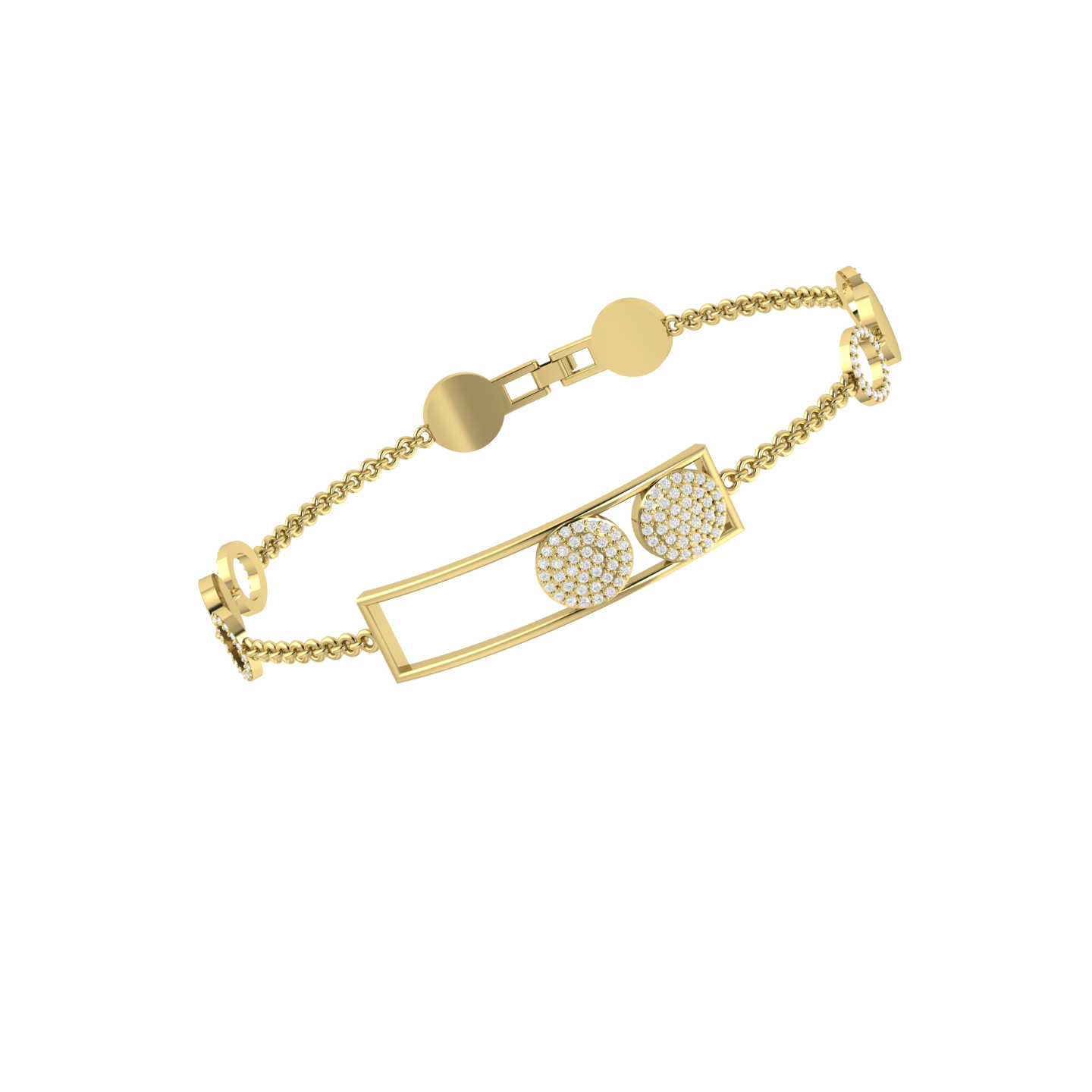Yellow Gold Lab Grown Diamond Bracelet - Shimmering Starlight [yg]