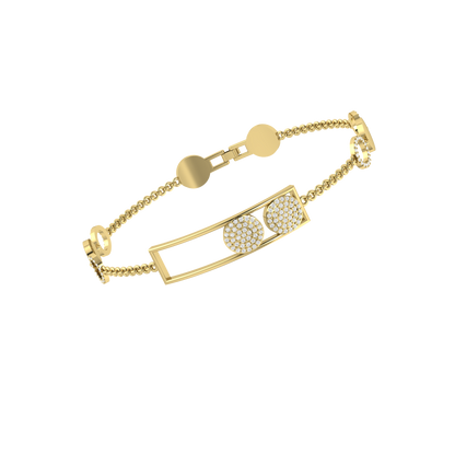 Yellow Gold Lab Grown Diamond Bracelet - Shimmering Starlight [yg]