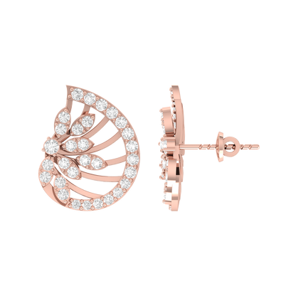 Rose Gold Diamond Earrings - Diamond Forever [rg]